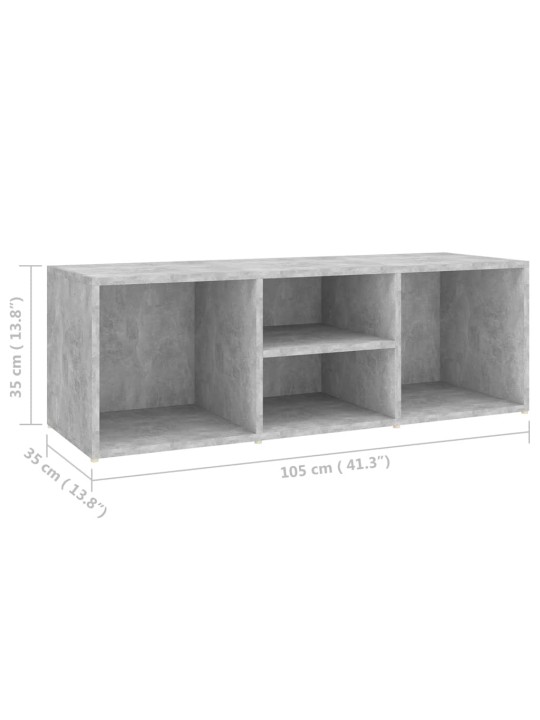 Botníková lavice betonově šedá 105x35x35cm kompozitní dřevo