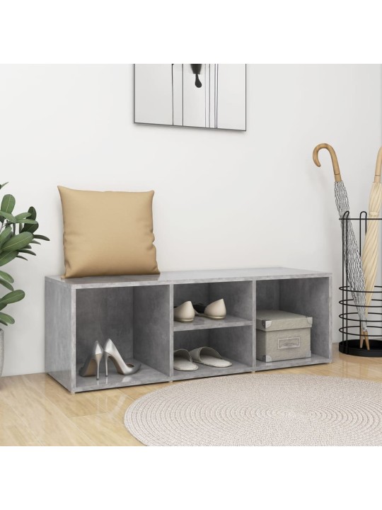 Botníková lavice betonově šedá 105x35x35cm kompozitní dřevo
