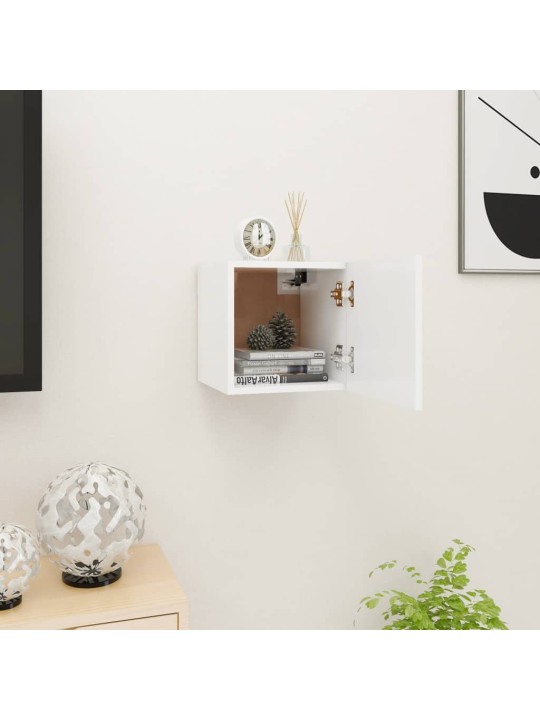 Nástěnná TV skříňka bílá 30,5x30x30 cm