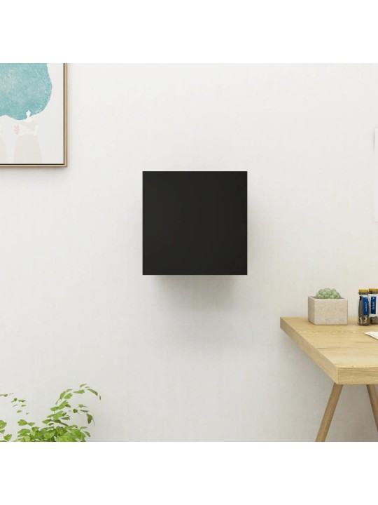 Nástěnná TV skříňka černá 30,5x30x30 cm