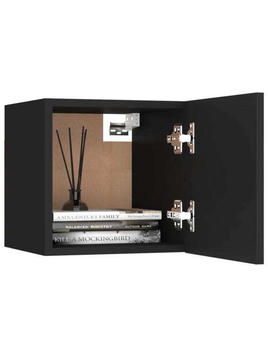 Nástěnné TV skříňky 2 ks černé 30,5x30x30 cm
