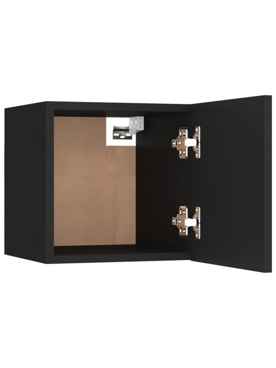 Nástěnné TV skříňky 2 ks černé 30,5x30x30 cm