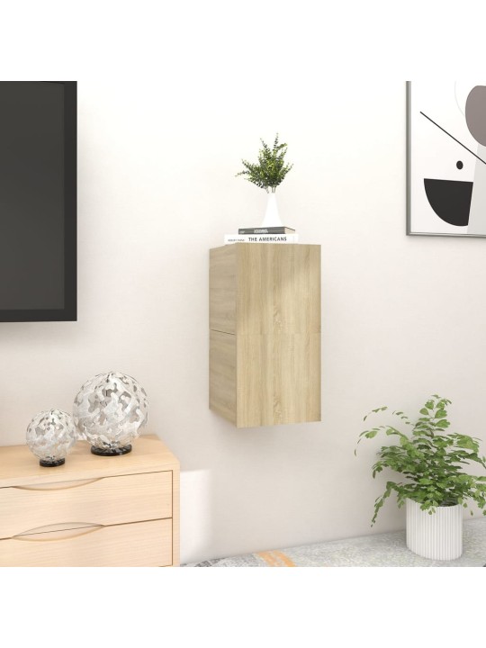 Nástěnné TV skříňky 2 ks dub sonoma 30,5x30x30 cm