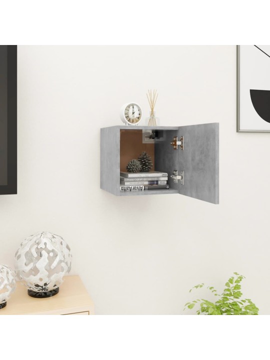 Nástěnná TV skříňka betonově šedá 30,5x30x30 cm