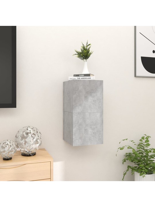 Nástěnné TV skříňky 2 ks betonově šedé 30,5x30x30 cm