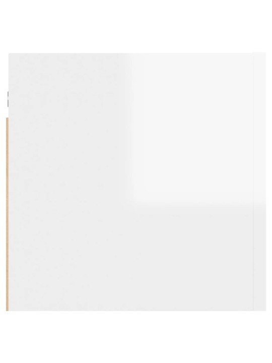 Nástěnná TV skříňka bílá s vysokým leskem 30,5x30x30 cm