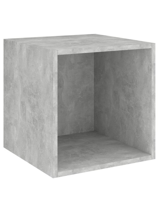 Nástěnné skříňky 2 ks betonově šedé 37 x 37 x 37 cm dřevotříska
