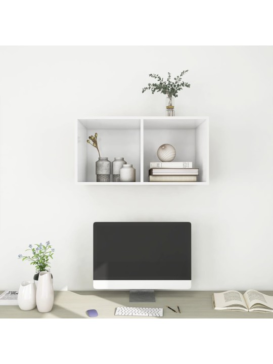 Nástěnná TV skříňka bílá 37 x 37 x 72 cm dřevotříska