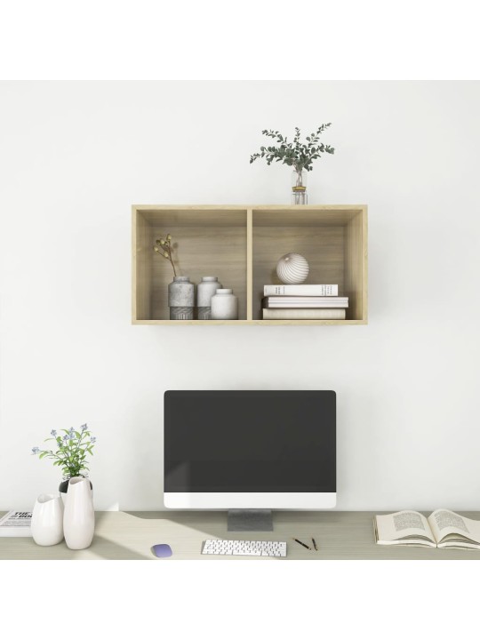 Nástěnná TV skříňka dub sonoma 37 x 37 x 72 cm kompozitní dřevo