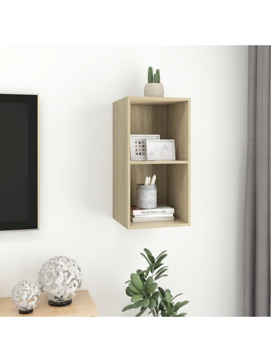 Nástěnná TV skříňka dub sonoma 37 x 37 x 72 cm kompozitní dřevo