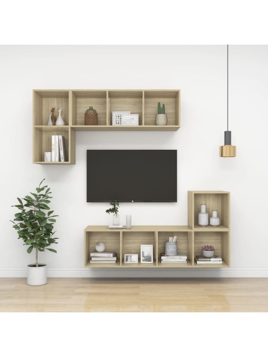 Nástěnná TV skříňka dub sonoma 37 x 37 x 72 cm kompozitní dřevo