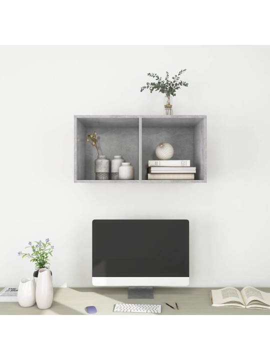 Nástěnná TV skříňka betonově šedá 37x37x72 cm kompozitní dřevo