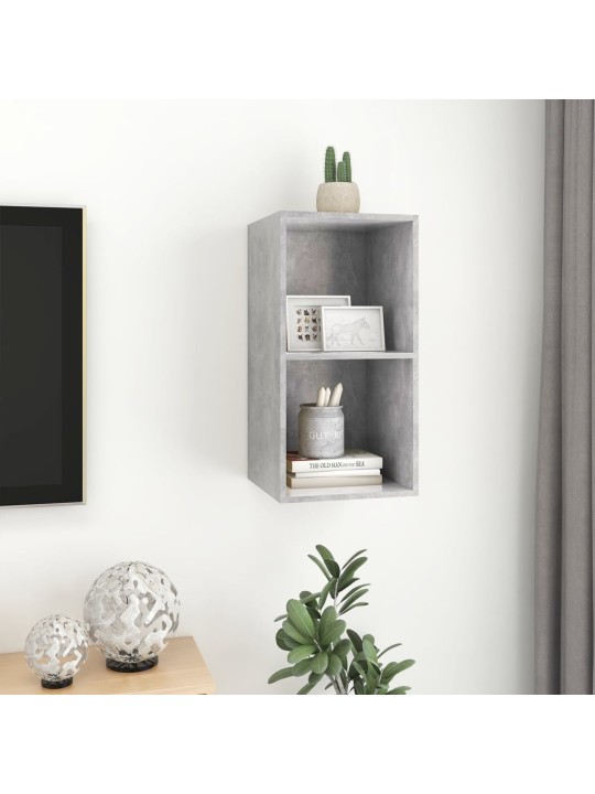 Nástěnná TV skříňka betonově šedá 37x37x72 cm kompozitní dřevo