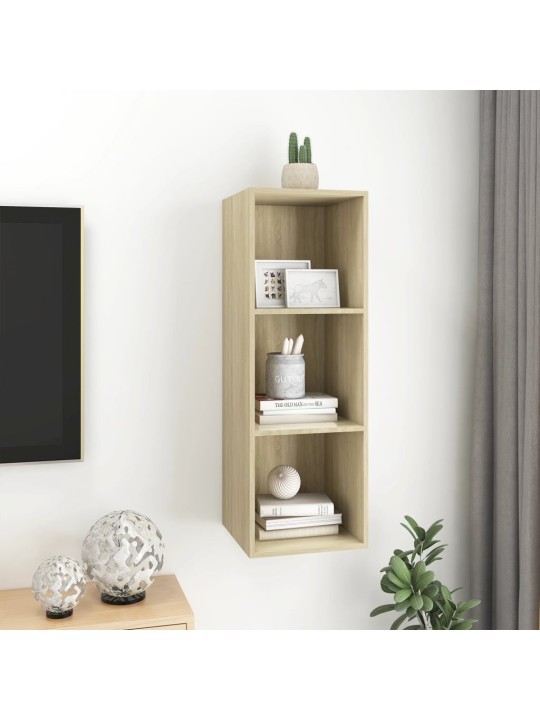 Nástěnná TV skříňka dub sonoma 37 x 37 x 107 cm dřevotříska