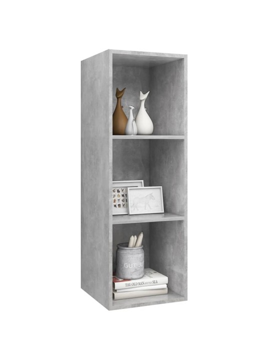Nástěnná tv skříňka betonově šedá 37 x 37 x 107 cm dřevotříska