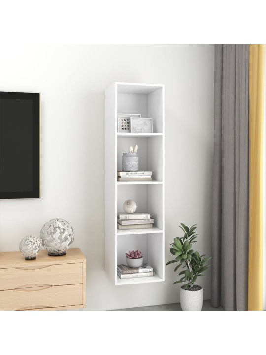 Nástěnná TV skříňka bílá 37 x 37 x 142,5 cm dřevotříska