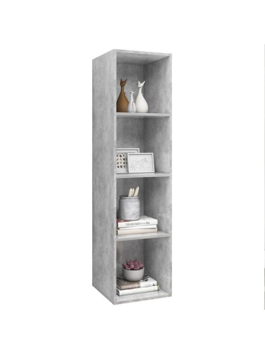 Nástěnná tv skříňka betonově šedá 37 x 37 x 142,5cm dřevotříska