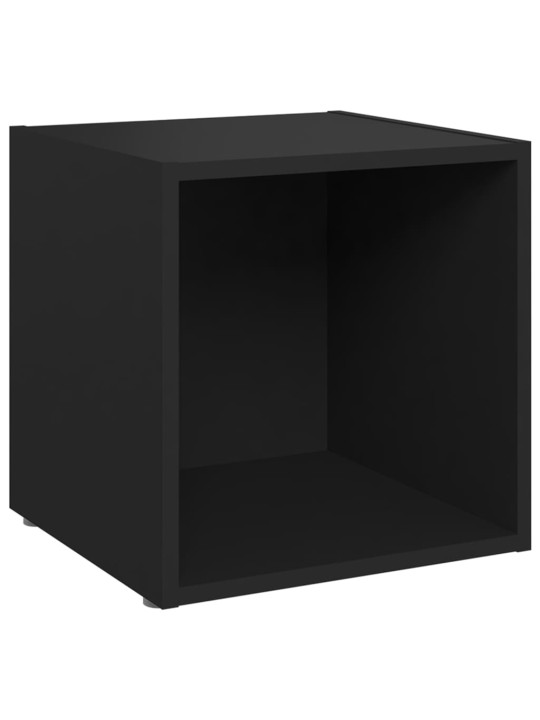 TV stolky 4 ks černé 37 x 35 x 37 cm kompozitní dřevo