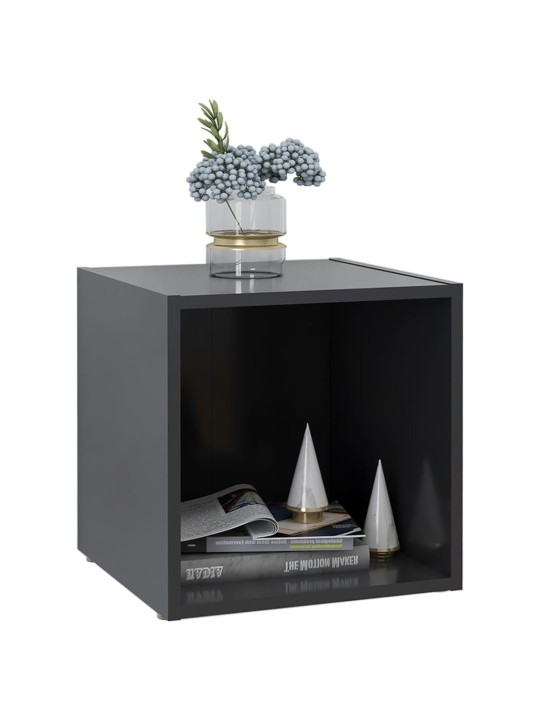 TV stolek šedý 37 x 35 x 37 cm kompozitní dřevo