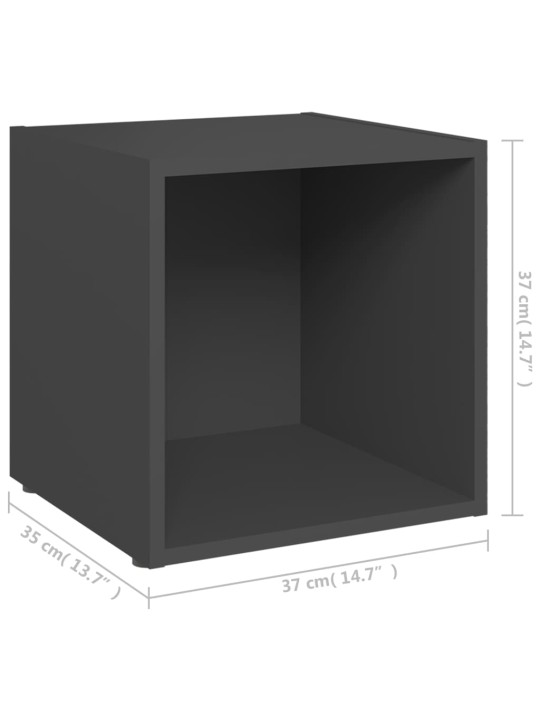 TV stolek šedý 37 x 35 x 37 cm kompozitní dřevo