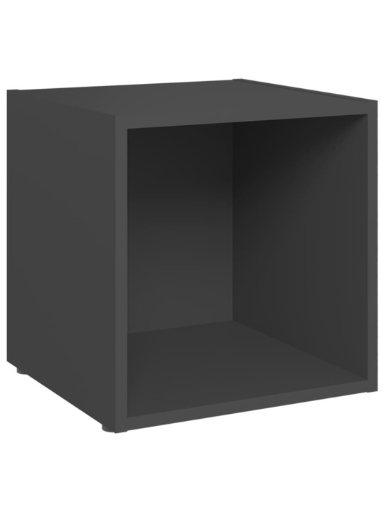 TV stolky 4 ks šedé 37 x 35 x 37 cm kompozitní dřevo