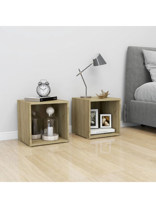 TV stolek dub sonoma 37 x 35 x 37 cm kompozitní dřevo