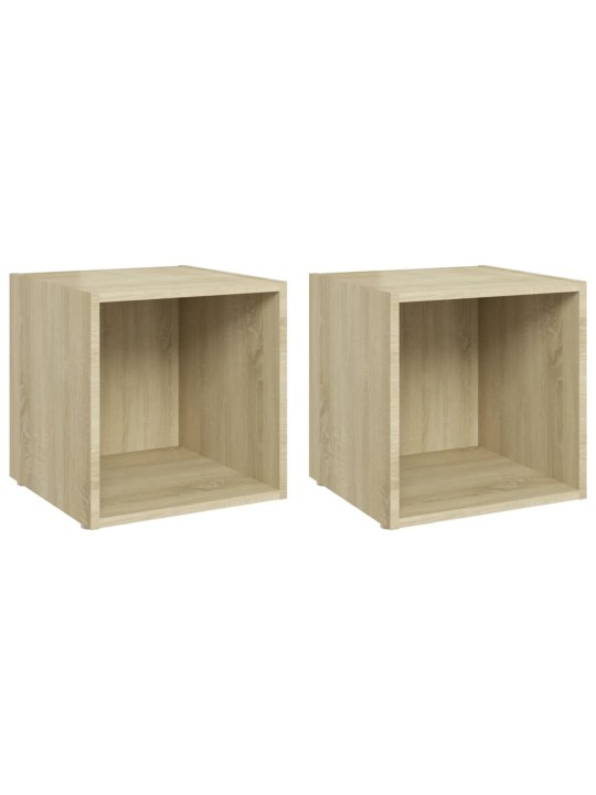 TV stolky 2 ks dub sonoma 37 x 35 x 37 cm kompozitní dřevo