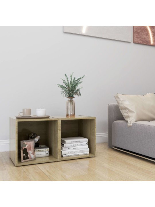 TV stolky 2 ks dub sonoma 37 x 35 x 37 cm kompozitní dřevo