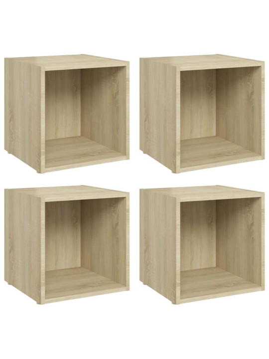 TV stolky 4 ks dub sonoma 37 x 35 x 37 cm kompozitní dřevo