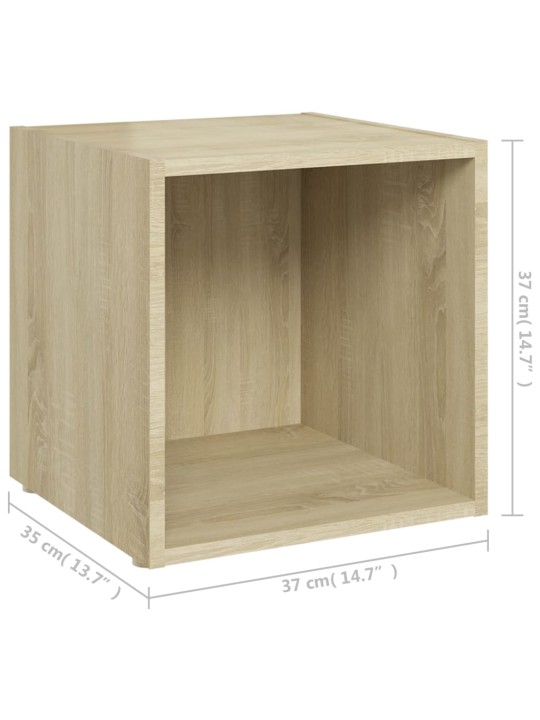 TV stolky 4 ks dub sonoma 37 x 35 x 37 cm kompozitní dřevo