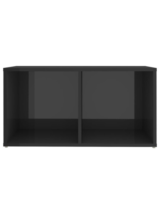 TV stolek šedý vysoký lesk 72 x 35 x 36,5 cm kompozitní dřevo