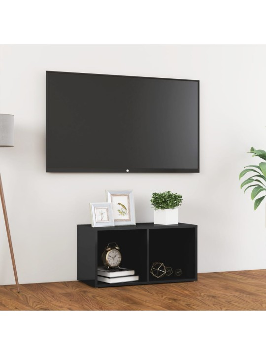 TV stolek šedý vysoký lesk 72 x 35 x 36,5 cm kompozitní dřevo