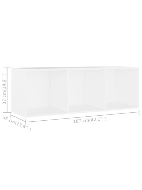 Tv stolek bílý 107 x 35 x 37 cm dřevotříska