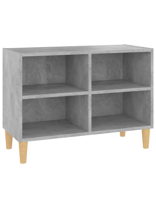 TV stolek nohy z masivního dřeva betonově šedý 69,5x30x50 cm