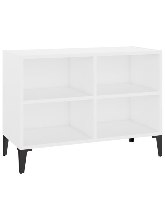 TV stolek s kovovými nohami bílý 69,5 x 30 x 50 cm