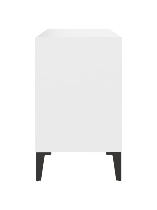 TV stolek s kovovými nohami bílý 69,5 x 30 x 50 cm