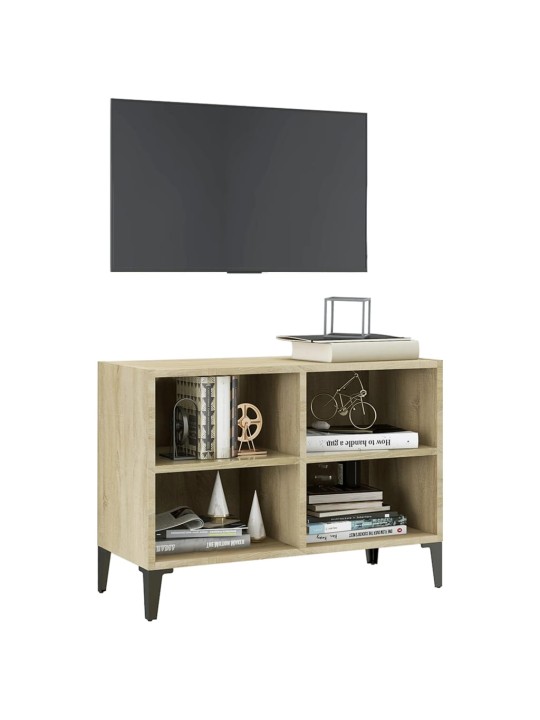 TV stolek s kovovými nohami dub sonoma 69,5 x 30 x 50 cm