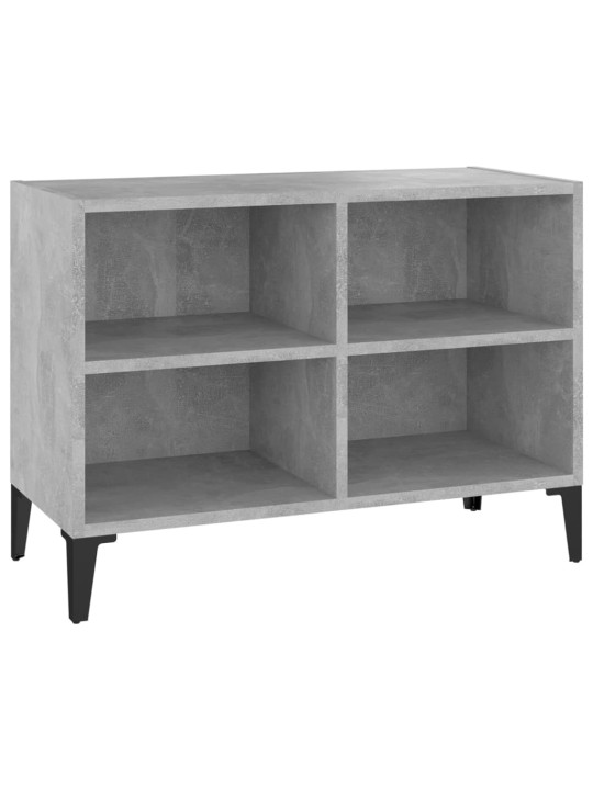 TV stolek s kovovými nohami betonově šedý 69,5 x 30 x 50 cm