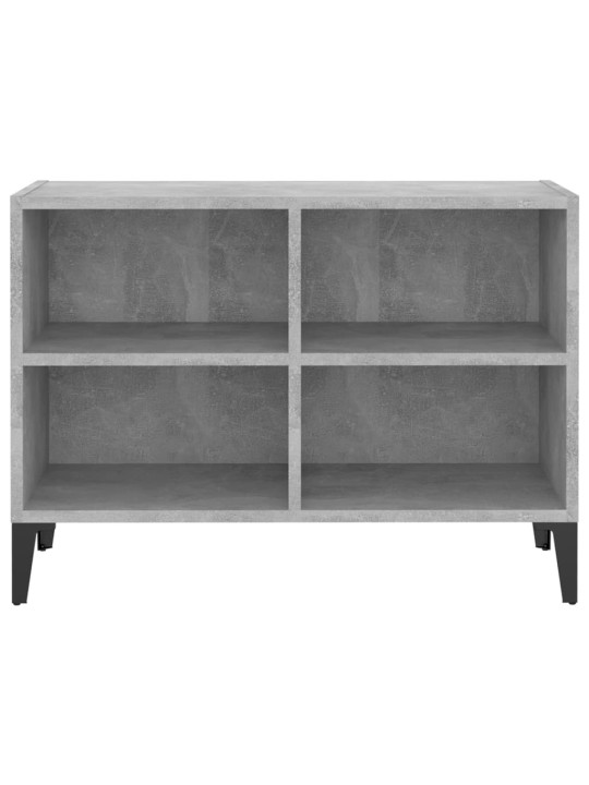 TV stolek s kovovými nohami betonově šedý 69,5 x 30 x 50 cm