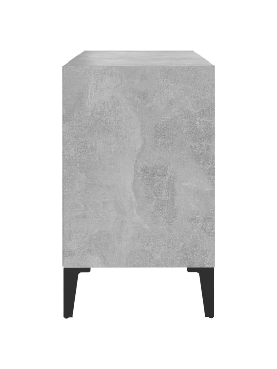 TV stolek s kovovými nohami betonově šedý 69,5 x 30 x 50 cm