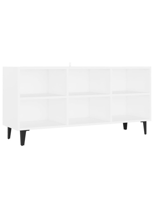 Tv stolek s kovovými nohami bílý 103,5 x 30 x 50 cm