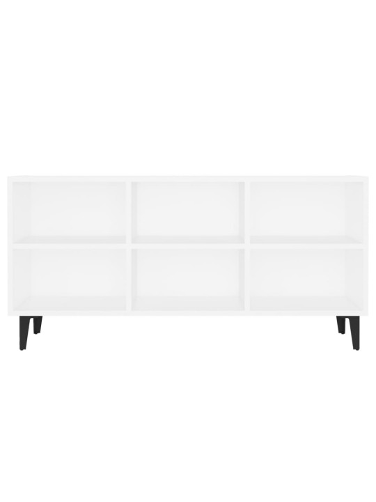 Tv stolek s kovovými nohami bílý 103,5 x 30 x 50 cm