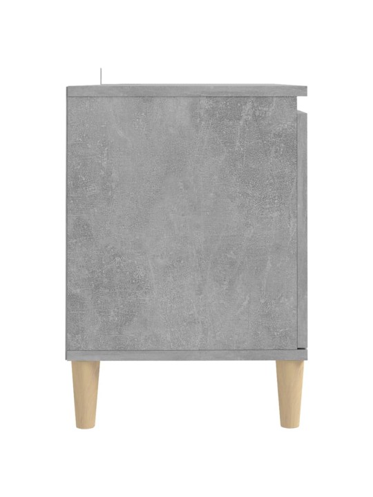 TV skříňka nohy z masivního dřeva betonově šedá 103,5x35x50 cm