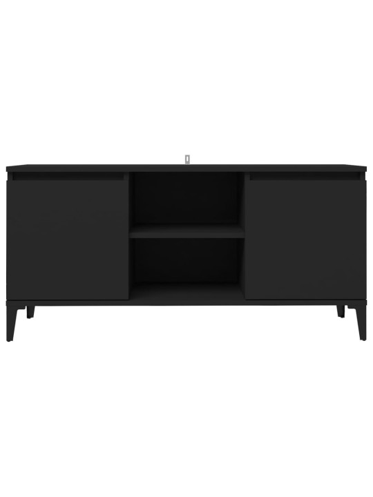 TV stolek s kovovými nohami černý 103,5 x 35 x 50 cm