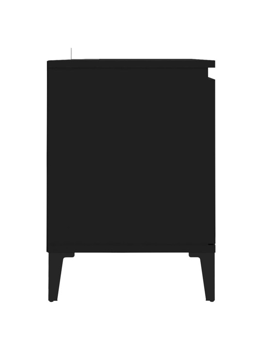 TV stolek s kovovými nohami černý 103,5 x 35 x 50 cm