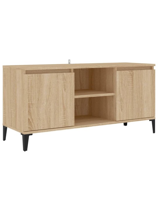 TV stolek s kovovými nohami dub sonoma 103,5 x 35 x 50 cm
