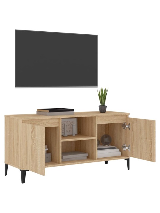 TV stolek s kovovými nohami dub sonoma 103,5 x 35 x 50 cm