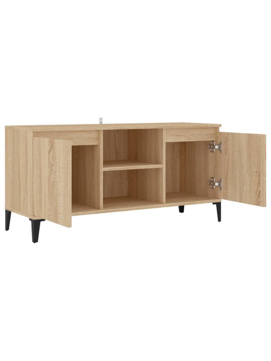 TV stolek s kovovými nohami dub sonoma 103,5 x 35 x 50 cm