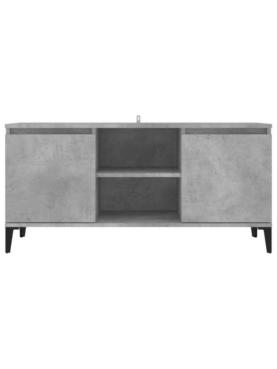 TV stolek s kovovými nohami betonově šedý 103,5 x 35 x 50 cm