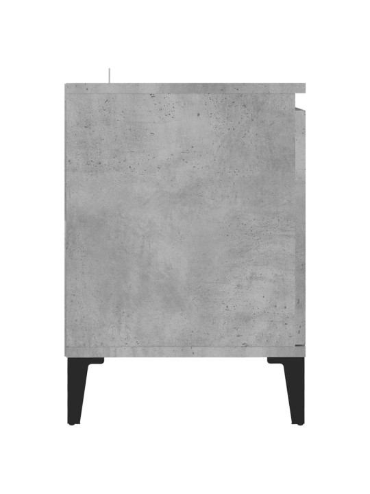 TV stolek s kovovými nohami betonově šedý 103,5 x 35 x 50 cm